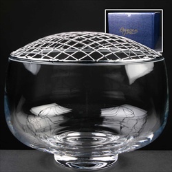 "Balmoral Glass" Rose Bowl, with net.