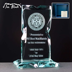 "Ice Block" Monument Trophy, engraved professionally.