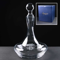 "Balmoral Glass" Ships Decanter, showing point of gravity.