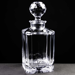 Crystal Whiskey Decanter, with engraving space.