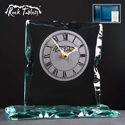 Engraved Glass Clock. 45th Anniversary gift for a Couple.