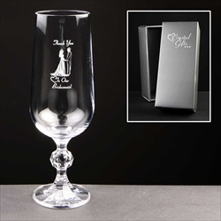 Printed Champagne Flute gift for Bridesmaid.