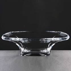 Modern Rectangular Fruit Bowl in heavyweight glass.
