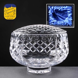 "Inverness Crystal" Rose Bowl, complete with ‘net’.
