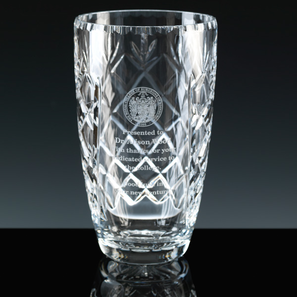 "Inverness Crystal" Vase, for engraving.