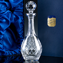Inverness Crystal Wine Decanter in Satin Box, can be deep engraved with your own personal message, perfect Gift for Her Anniversary.