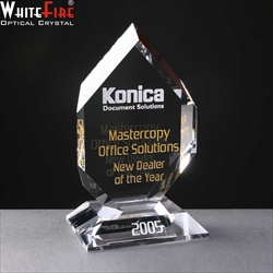 Flat glass award, engraved for Dealer of the year Award.