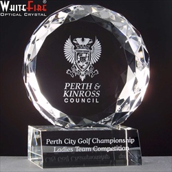"Glen Afric" engraved crystal Corporate Golf Day Prize.