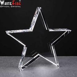 Standing Optical Glass Star, engraveable.