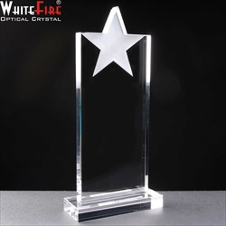 Crystal Star Award. Flat Crystal Award, for engraving.