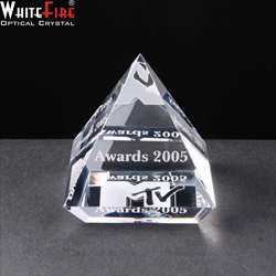 Optical crystal paperweight, engraved for Corporate Prize.