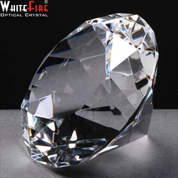 Diamond Paperweight in engraveable optical crystal.