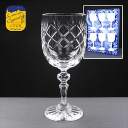 Cut-crystal Wine Glass. Clear crystal engraving space.