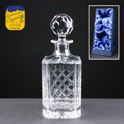 Cut Crystal Decanter, engraved for Golf Prize.