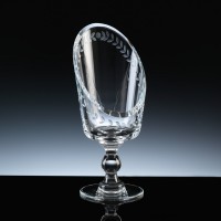 Balmoral Glass Sports Trophy Laurel Chalice 8 inch, Single, Satin Boxed