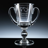 Balmoral Glass Sports Trophy Loving Cup 8 inch, Single, Satin Boxed