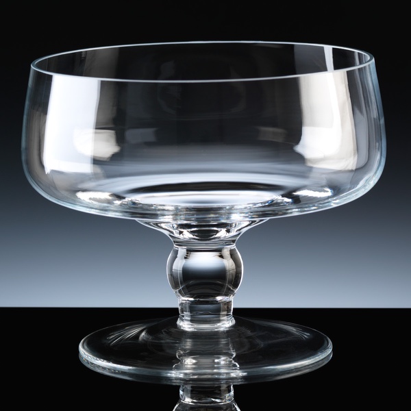 Balmoral Glass Mouth Blown Low Comport 7 inch, Single, Satin Boxed