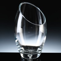 Balmoral Glass Bubble Base Sliced Vase 10 inch, Single, Satin Boxed
