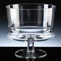 Balmoral Glass Mouth Blown Straight Comport 8 inch, Single, Satin Boxed