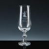 Crystal Gifts 6oz Champagne Flutes Congratulations Retirement, Single, Silver Boxed