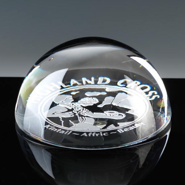 Dome 3.5 inch Paperweight 9cm, Single, Satin Boxed