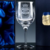 Elite Panelled Lead Crystal 10oz Wine Glass, Single, Satin Boxed