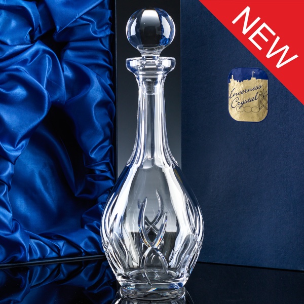 Inverness Crystal Elite Fully Cut Wine Decanter, Single, Satin Boxed