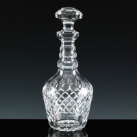 Inverness Crystal Traditional Panelled Port Decanter, Single, Blue Boxed