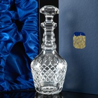 Inverness Crystal Traditional Panelled Port Decanter, Single, Satin Boxed