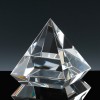 Optical Crystal Award 2.5 inch Elevated Pyramid, Single, Velvet Casket