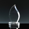 Optical Crystal Award 7 inch Glen Esk, Single, Velvet Casket