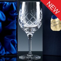 Inverness Crystal Traditional Panelled 24% Lead Crystal 10oz Wine Glass, Single, Satin Boxed