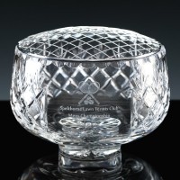 Inverness Crystal Traditional Panelled 7 inch Rose Bowl, Single, Brown Boxed