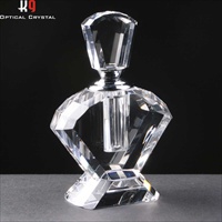 Optical Crystal Perfume Bottle, engraved for Christening Gift.