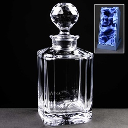 'Royal' crystal-glass square spirit Decanter. for engraving.