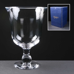 An 8" Crystal Trophy with stem and foot.  Flared at the top, it is an impressive piece of crystal, packaged in a Balmoral Glass branded blue box.