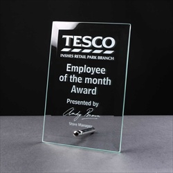 Personalised Plaque for Employee of the Month Award.
