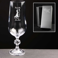Mother of The Groom champagne flute gift.