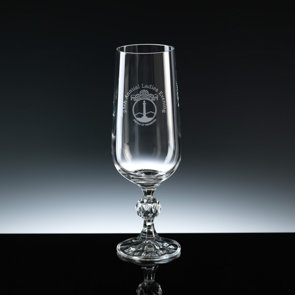 Printed Glass Champagne Flute