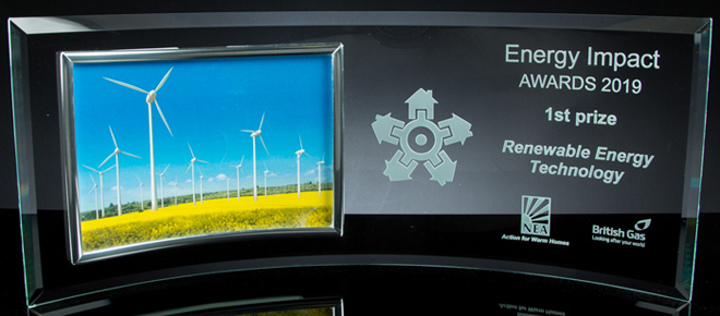 A Curved Photo-Frame engraved with a Coroporate design and Text for a Prize
