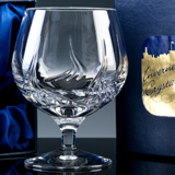 24% lead crystal, hand cut, Brandy/Spirit Glass, makes a great Anniversary Gift for Him. A clear panel of crystal is available for deep engraving your personalised message to your special man.