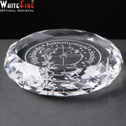 Engraved Crystal Paperweight Academic Award.
