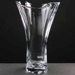 10" Bohemia Crystal "Smile" Vase.  A heavyweight vase.