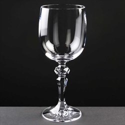 Lead Crystal Wine Glass, for engraving.