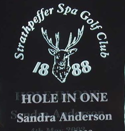 Glass Engraving for a Sports Trophy.
