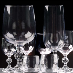 Range of Military Glassware for Dining In nights.