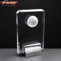 Fusion Crystal 6" Golf Plaque & Chrome Base