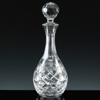 Inverness Crystal Traditional Fully Cut Wine Decanter, Blue Boxed, Single