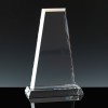 Optical Crystal Award 10.5 inch Glen Coe, Single, Velvet Casket