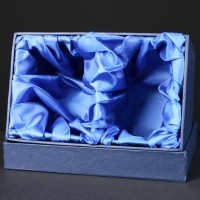 Satin Box for Pair of 6/8oz Tumblers 6.9x4.33x3.75 inches, Single, White Sleeve